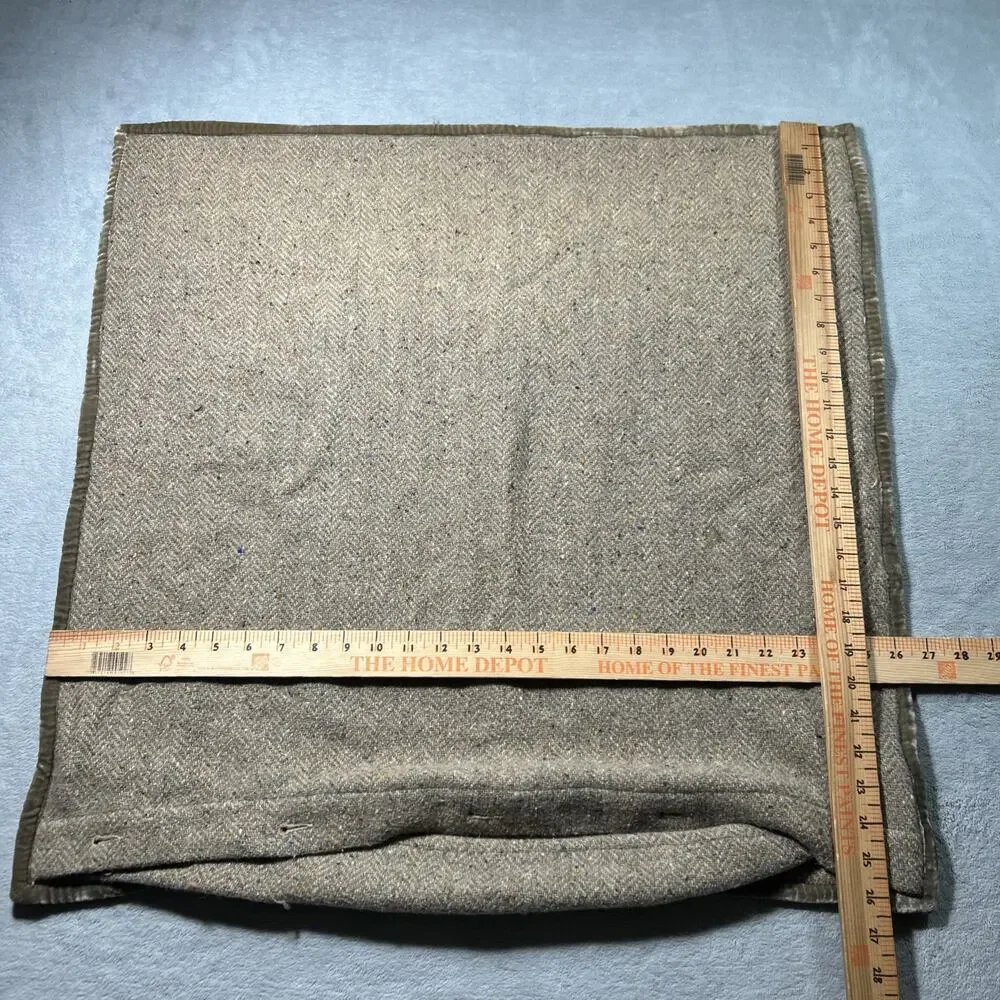 Polo Ralph Lauren 100% Wool Pillow Cover Only 26x26 Herringbone Bedford Hunt
